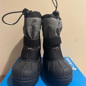 Columbia Kids' Black and Gray Snow Boots
